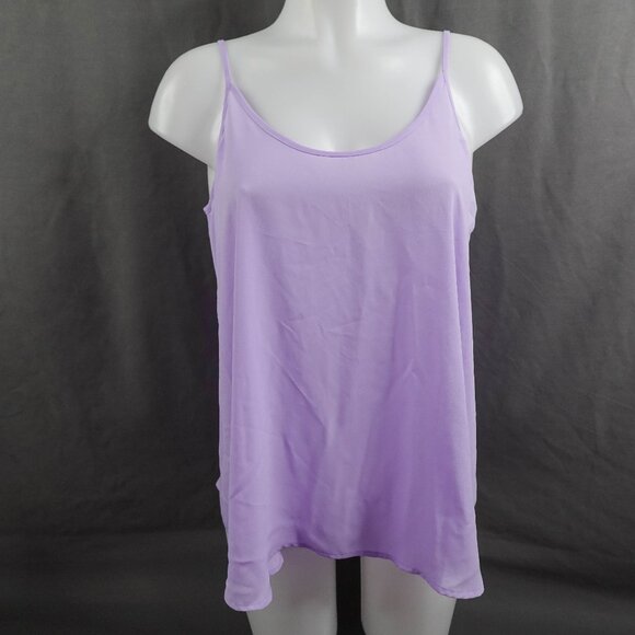 Womens Cami Top Small Sheer Lilac Purple Flowy Corpcore Timeless Capsule - Picture 1 of 11